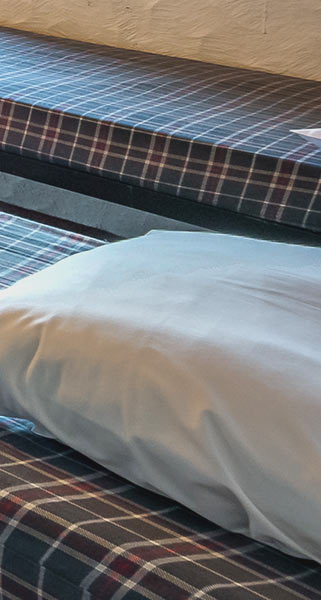 Gogarth Dorms single bed pillows