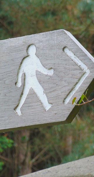 Porth Dafarch coastal walk sign