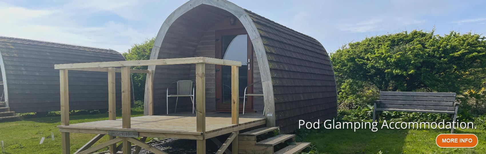 Two Glamping pods